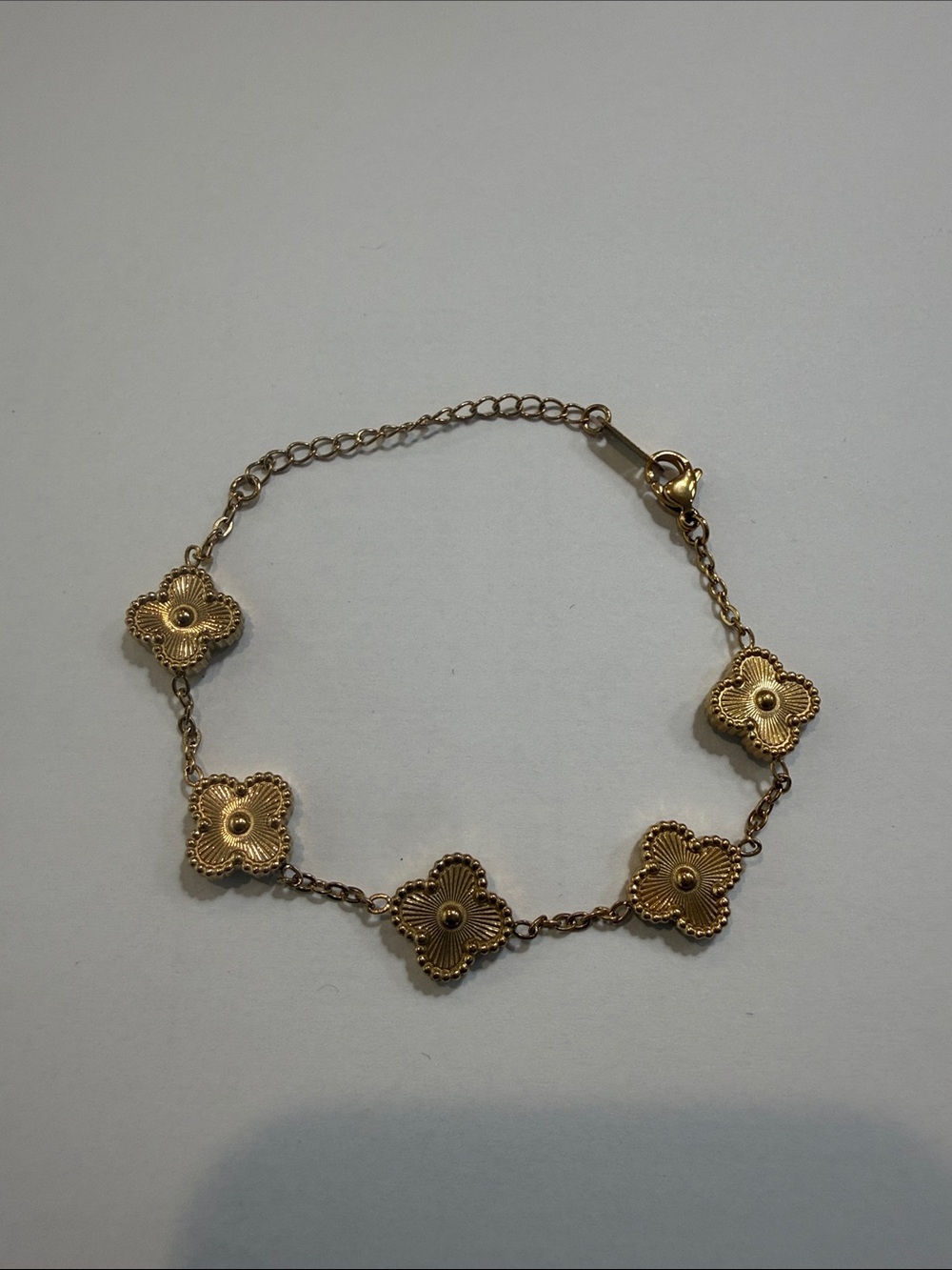 Gold Floral Link Bracelet - Elegant Women’s Jewelry